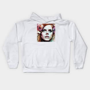 Face of  Amy with flowers Kids Hoodie